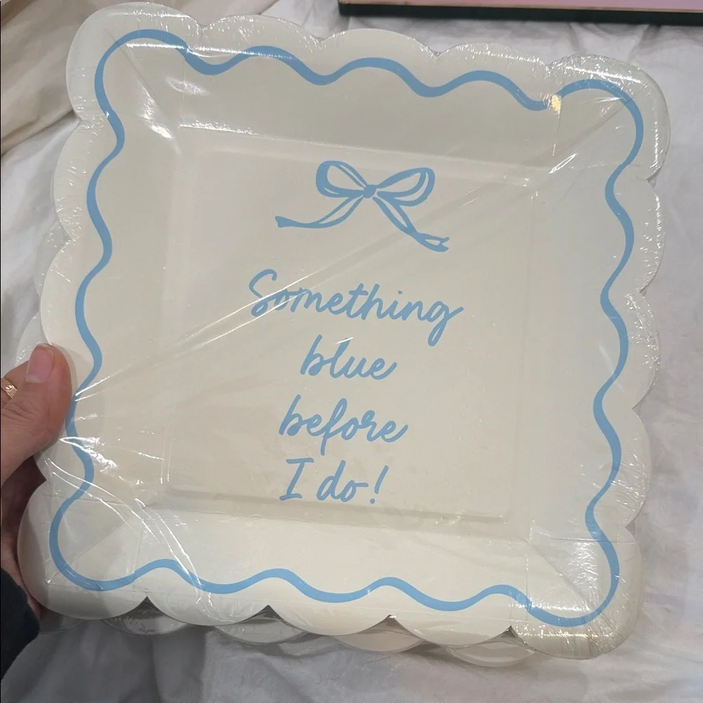 Something Blue Before I do! Bridal shower paper plates